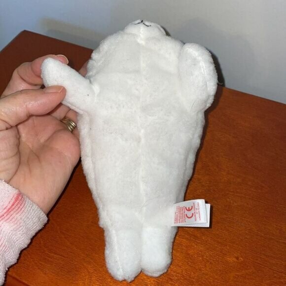 Ty “Icy” beanie baby white plush seal stuffed animal with sparkly blue eyes - Picture 5 of 7